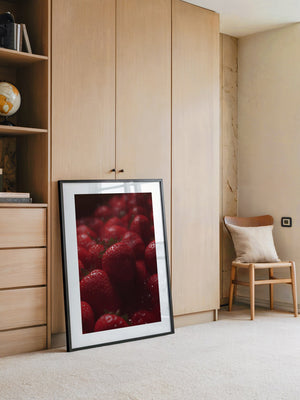 Erdbeeren Nahaufnahme glänzend