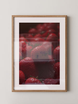 Erdbeeren Nahaufnahme glänzend