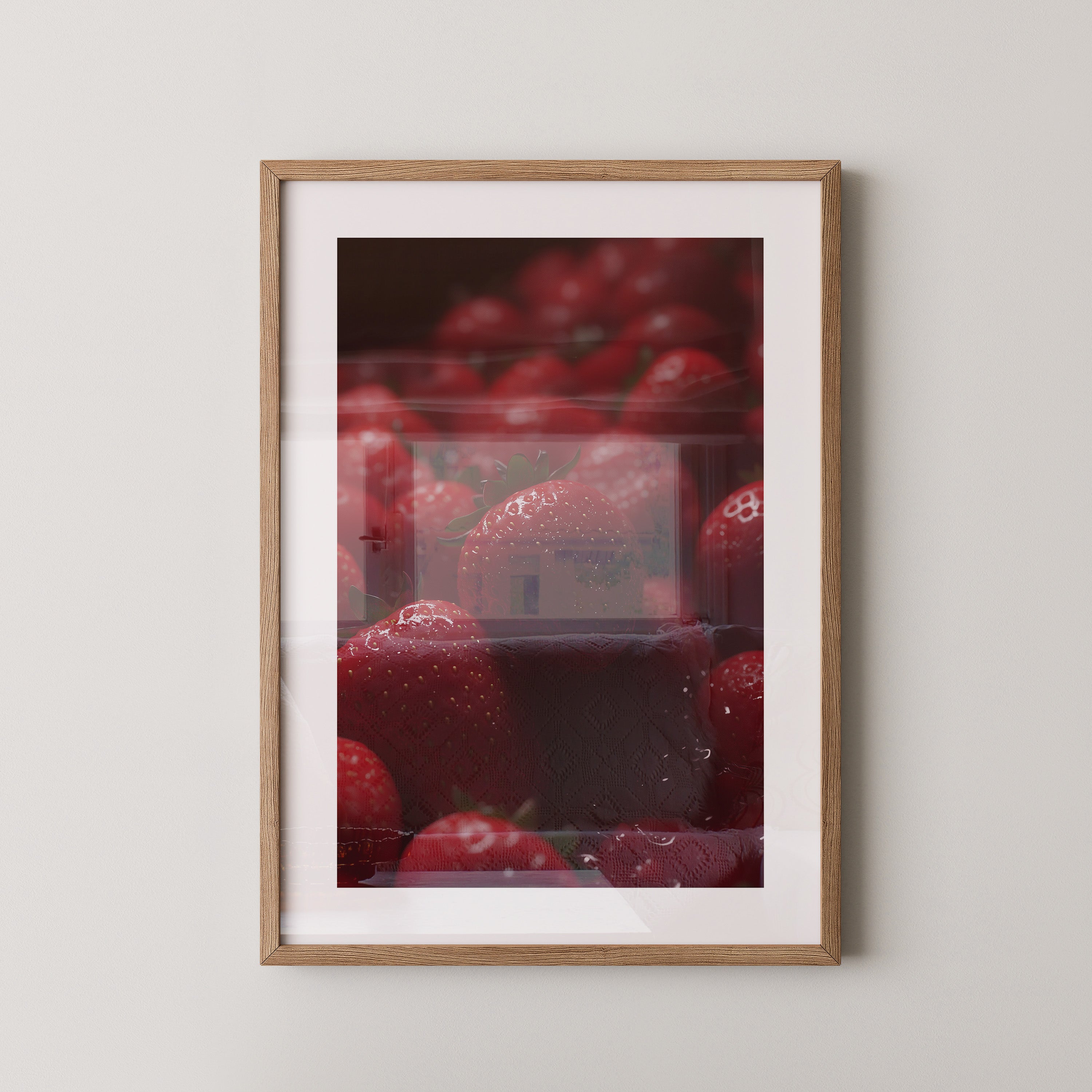 Erdbeeren Nahaufnahme glänzend