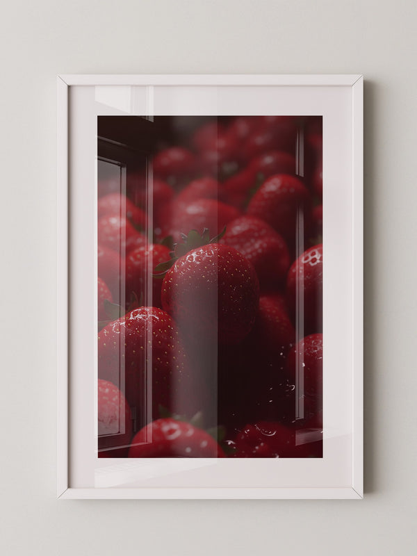 Erdbeeren Nahaufnahme glänzend