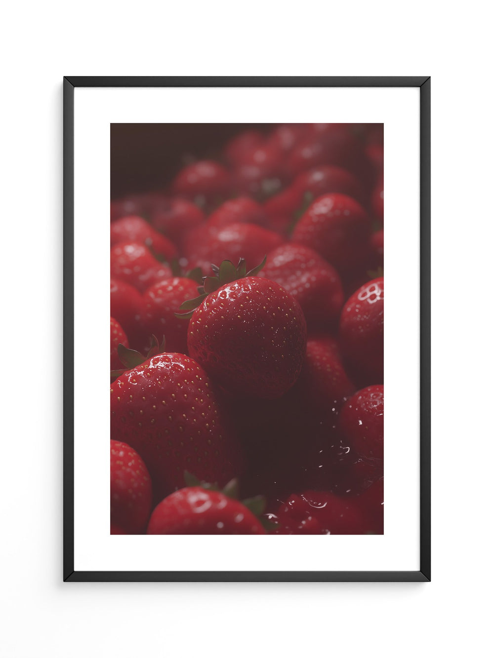 Erdbeeren Nahaufnahme glänzend