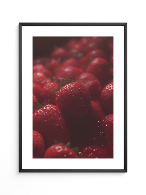 Erdbeeren Nahaufnahme glänzend