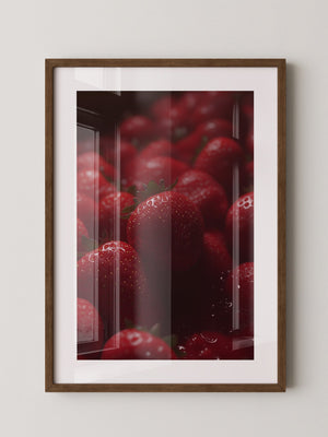 Erdbeeren Nahaufnahme glänzend