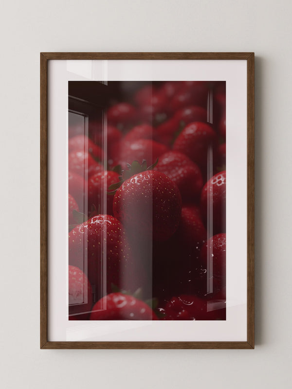 Erdbeeren Nahaufnahme glänzend