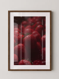 Erdbeeren Nahaufnahme glänzend