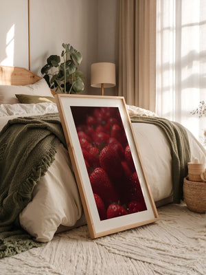 Erdbeeren Nahaufnahme glänzend