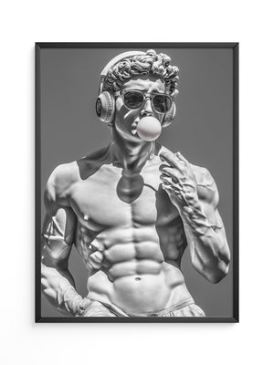 Statue Hipster Stil Schwarz-Weiß