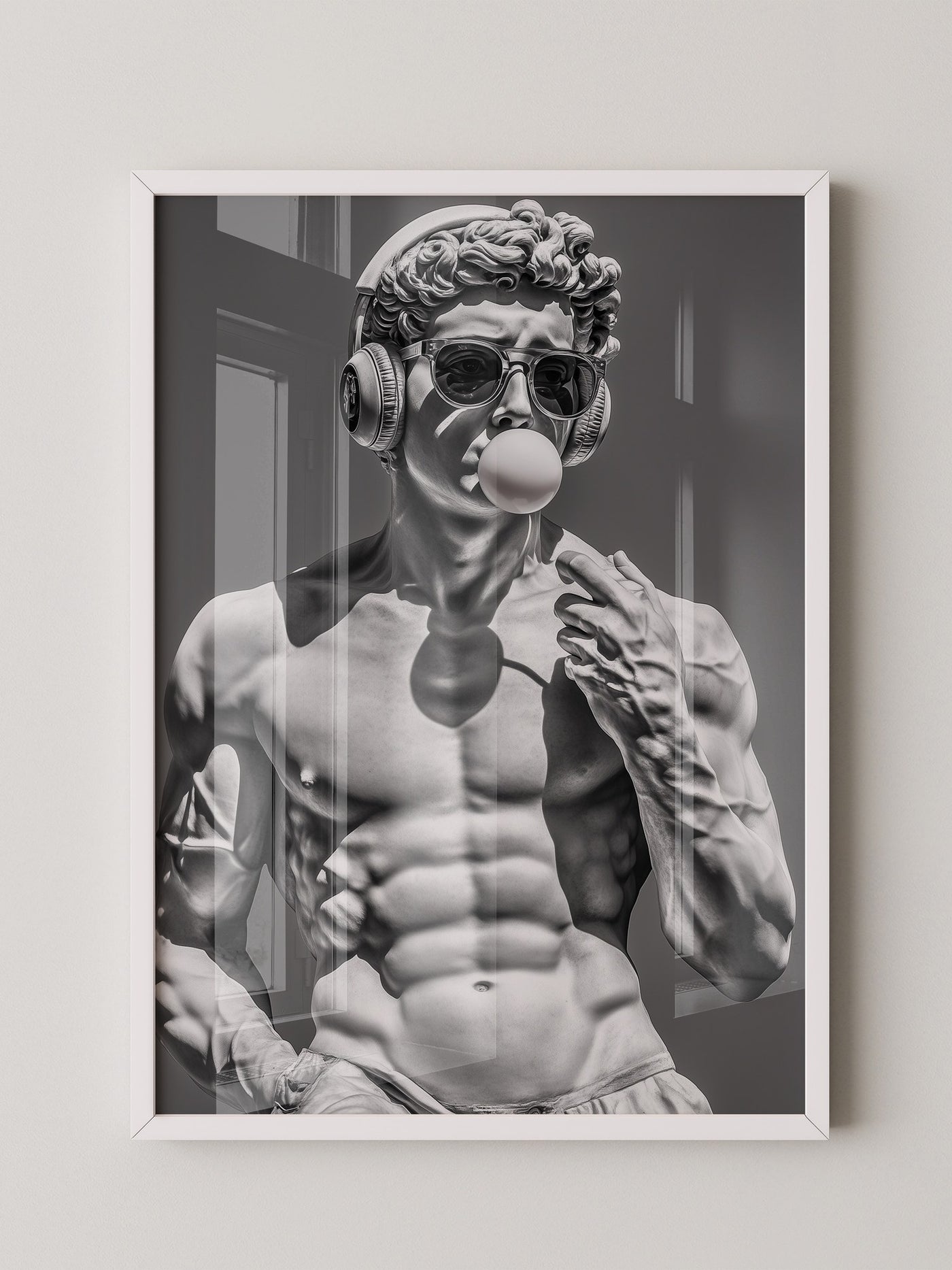 Statue Hipster Stil Schwarz-Weiß