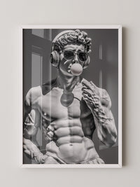 Statue Hipster Stil Schwarz-Weiß