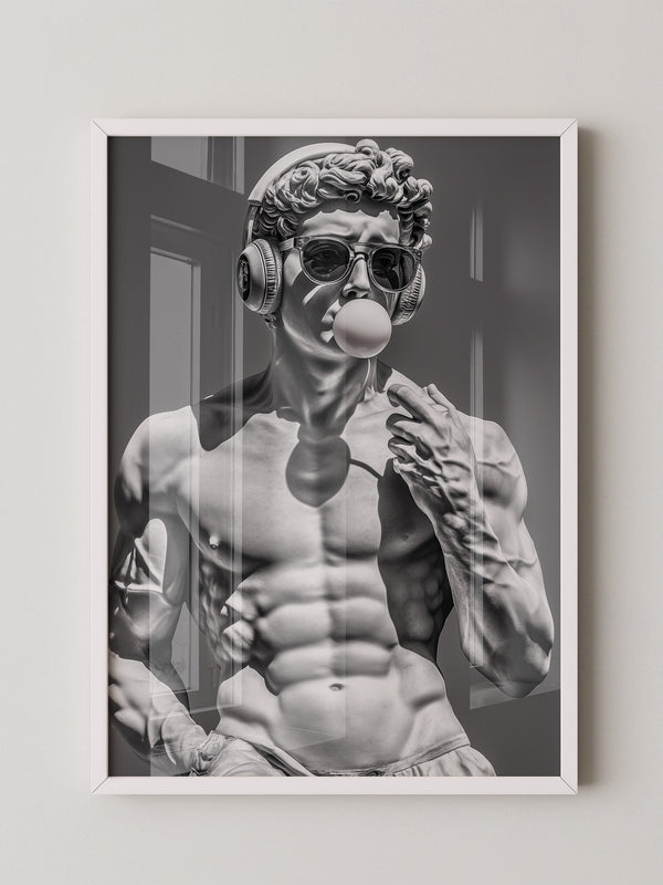 Statue Hipster Stil Schwarz-Weiß