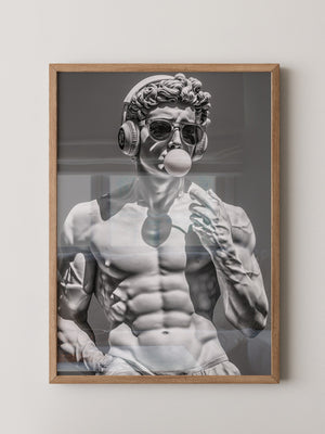 Statue Hipster Stil Schwarz-Weiß