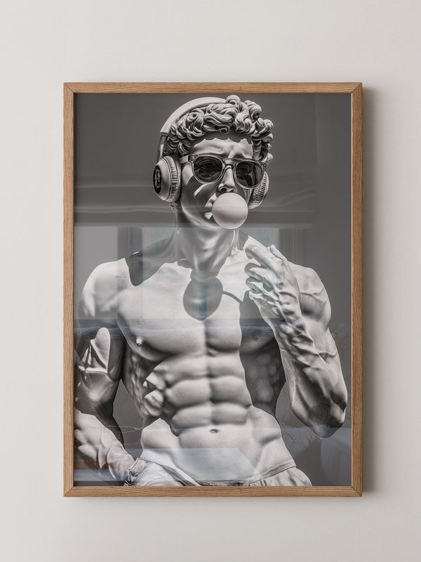 Statue Hipster Stil Schwarz-Weiß
