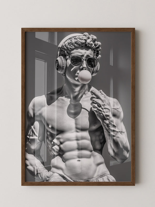 Statue Hipster Stil Schwarz-Weiß