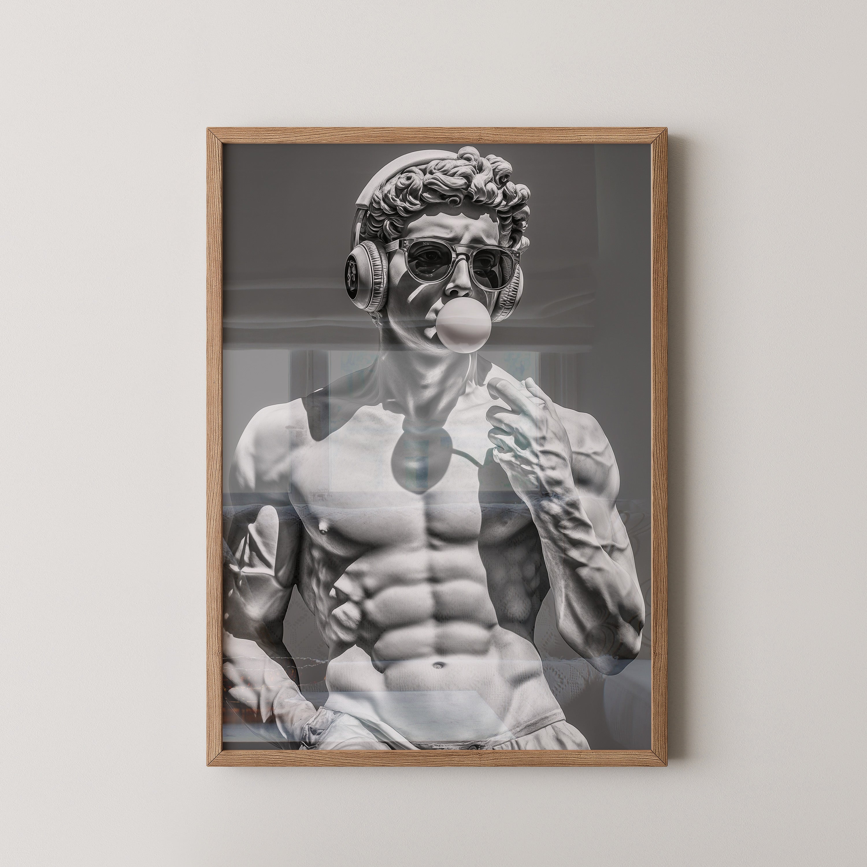 Statue Hipster Stil Schwarz-Weiß