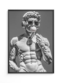 Statue Hipster Stil Schwarz-Weiß