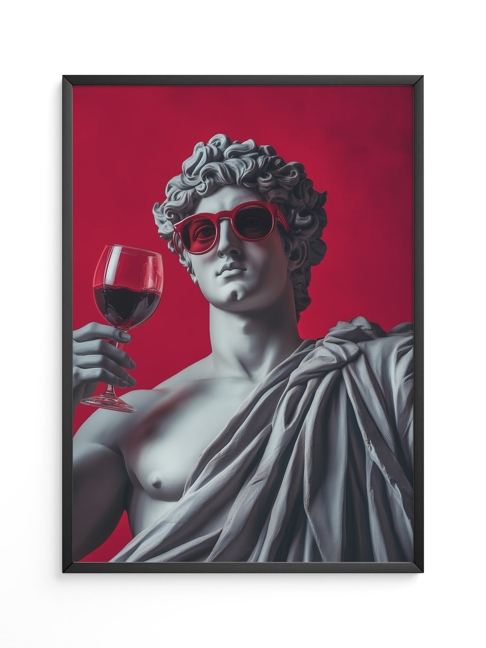 Skulptur Sonnenbrille Rotwein