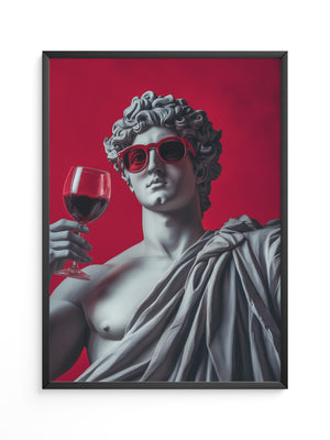 Skulptur Sonnenbrille Rotwein