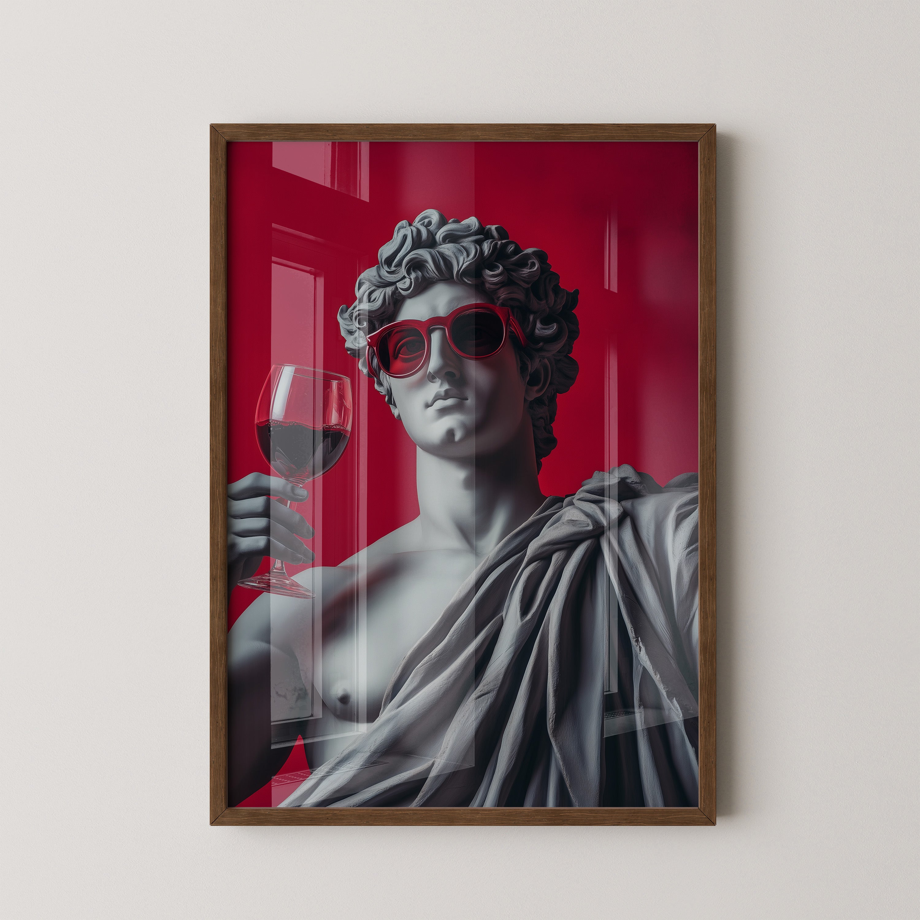 Skulptur Sonnenbrille Rotwein