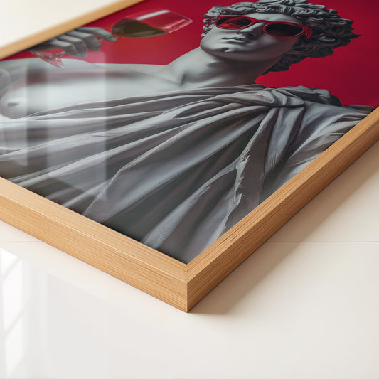 Skulptur Sonnenbrille Rotwein