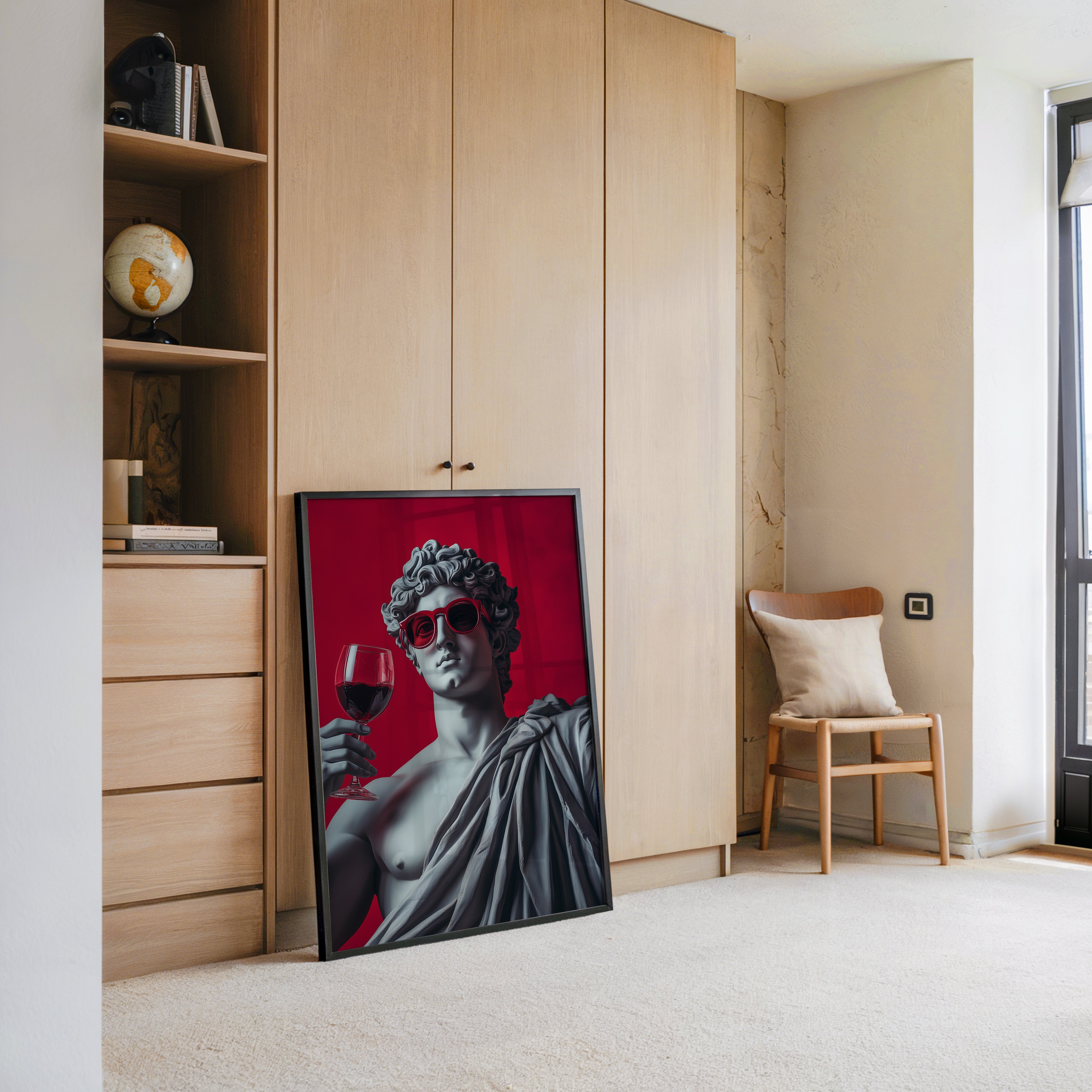 Skulptur Sonnenbrille Rotwein