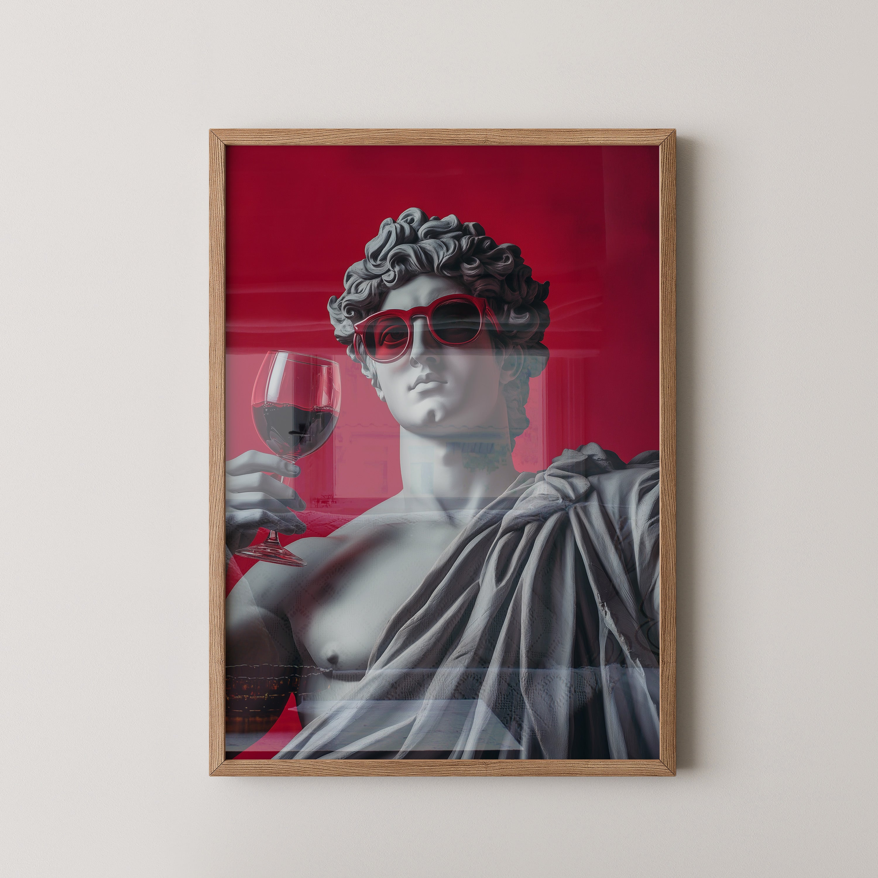 Skulptur Sonnenbrille Rotwein