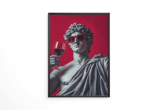 Skulptur Sonnenbrille Rotwein