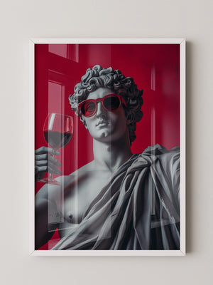 Skulptur Sonnenbrille Rotwein