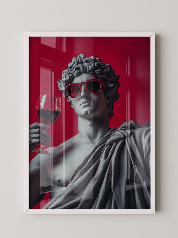 Skulptur Sonnenbrille Rotwein