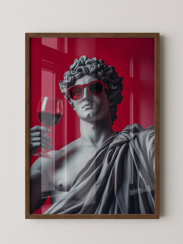 Skulptur Sonnenbrille Rotwein