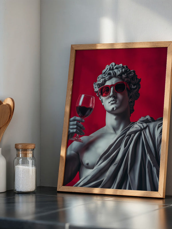 Skulptur Sonnenbrille Rotwein
