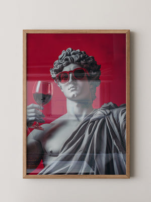 Skulptur Sonnenbrille Rotwein