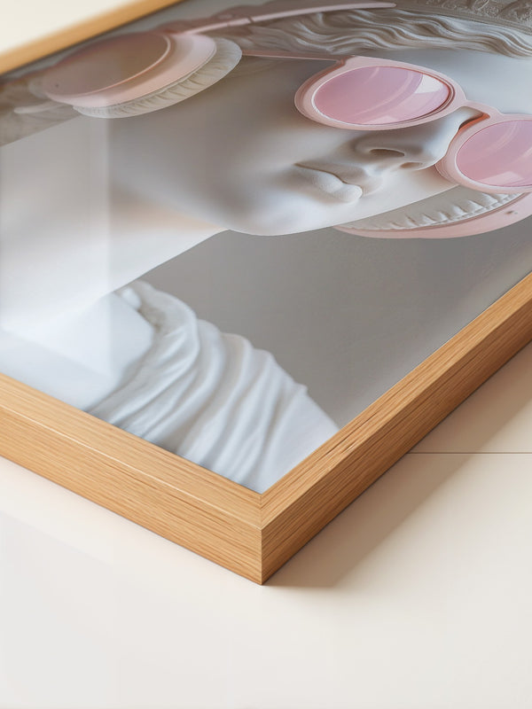 Büste Kopfhörer Sonnenbrille rosa