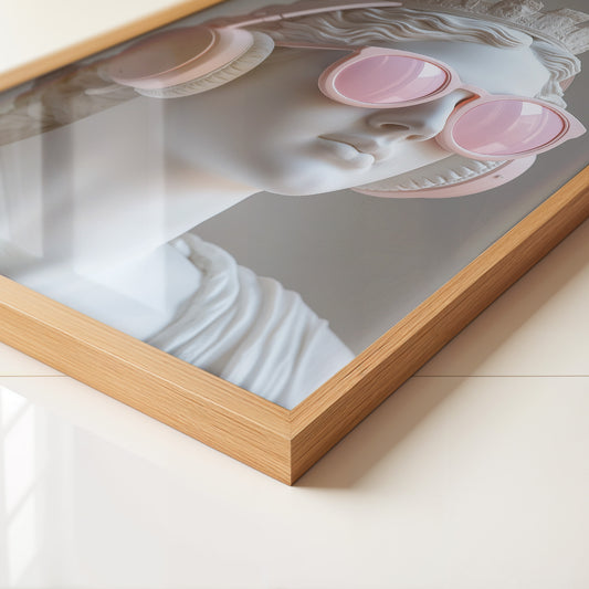 Büste Kopfhörer Sonnenbrille rosa