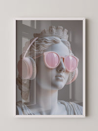 Büste Kopfhörer Sonnenbrille rosa