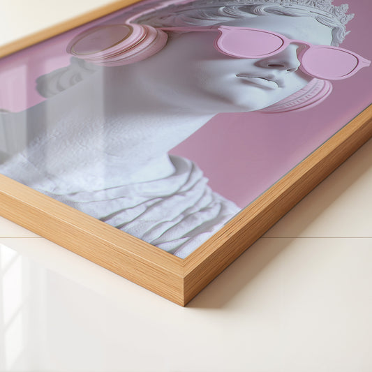 Büste Kopfhörer Brille Rosa