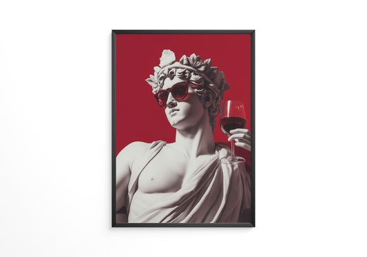 Skulptur Sonnenbrille Rot