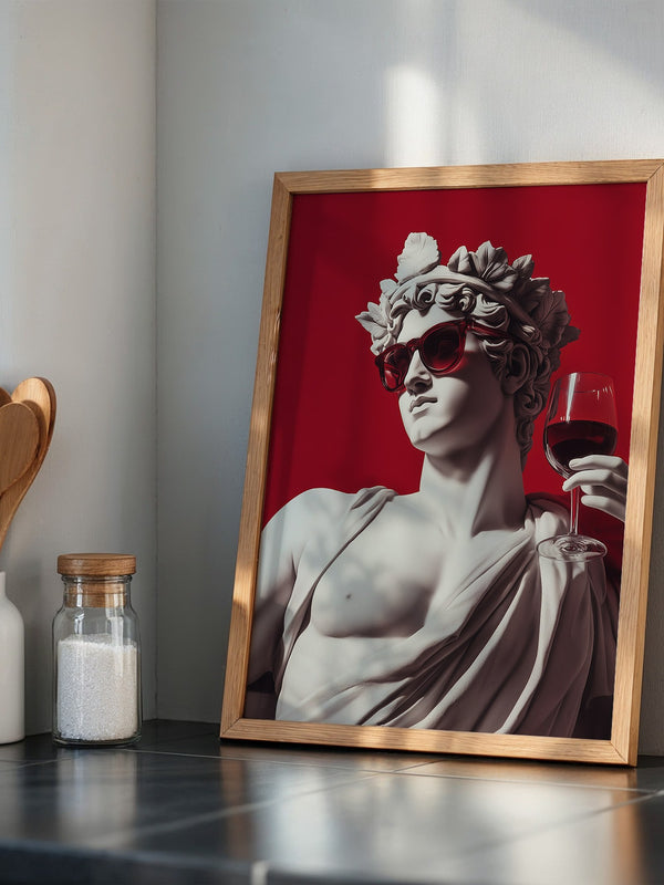Skulptur Sonnenbrille Rot