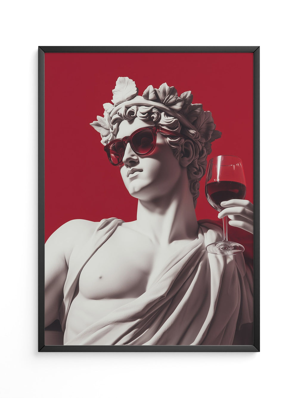 Skulptur Sonnenbrille Rot