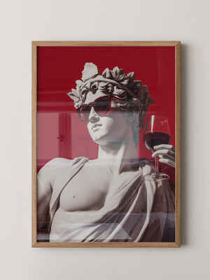 Skulptur Sonnenbrille Rot