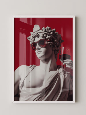Skulptur Sonnenbrille Rot