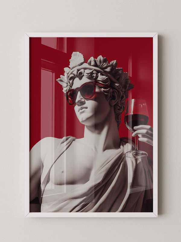 Skulptur Sonnenbrille Rot