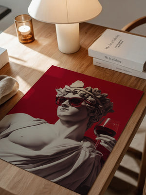 Skulptur Sonnenbrille Rot
