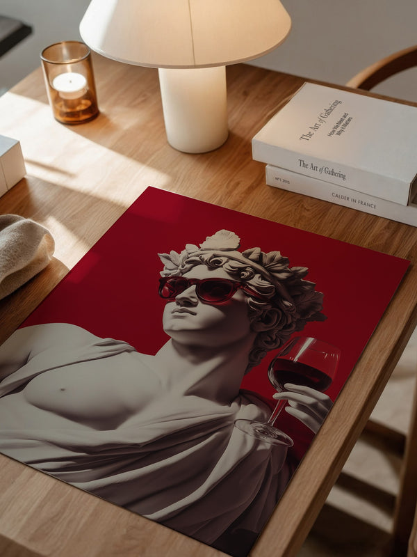 Skulptur Sonnenbrille Rot