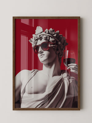 Skulptur Sonnenbrille Rot