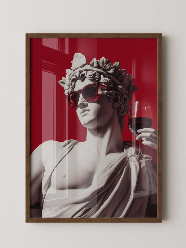 Skulptur Sonnenbrille Rot