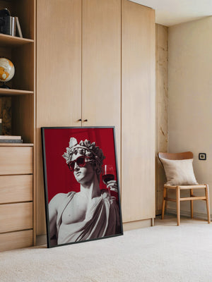 Skulptur Sonnenbrille Rot