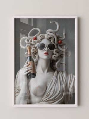 Medusa Skulptur Sonnenbrille Retro
