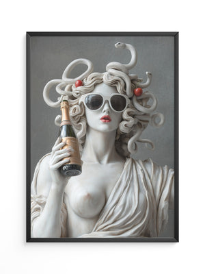 Medusa Skulptur Sonnenbrille Retro