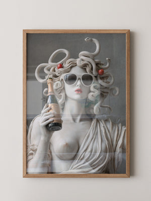 Medusa Skulptur Sonnenbrille Retro