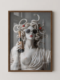 Medusa Skulptur Sonnenbrille Retro